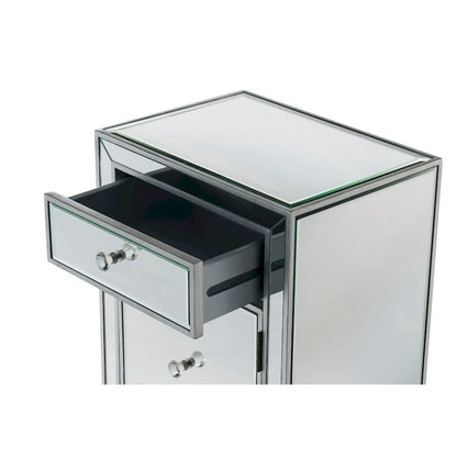 Reflexion Collection Rosa 18-inch Wide Mirrored 1-drawer Nightstand