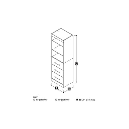 Nebula 25W Wardrobe by Bestar