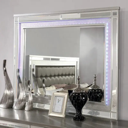 Derc Contemporary 2-piece 7-Drawer Dresser and Mirror Set by Furniture of America