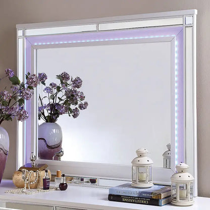 Derc Contemporary 2-piece 7-Drawer Dresser and Mirror Set by Furniture of America