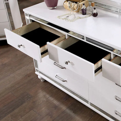 Derc Contemporary 2-piece 7-Drawer Dresser and Mirror Set by Furniture of America