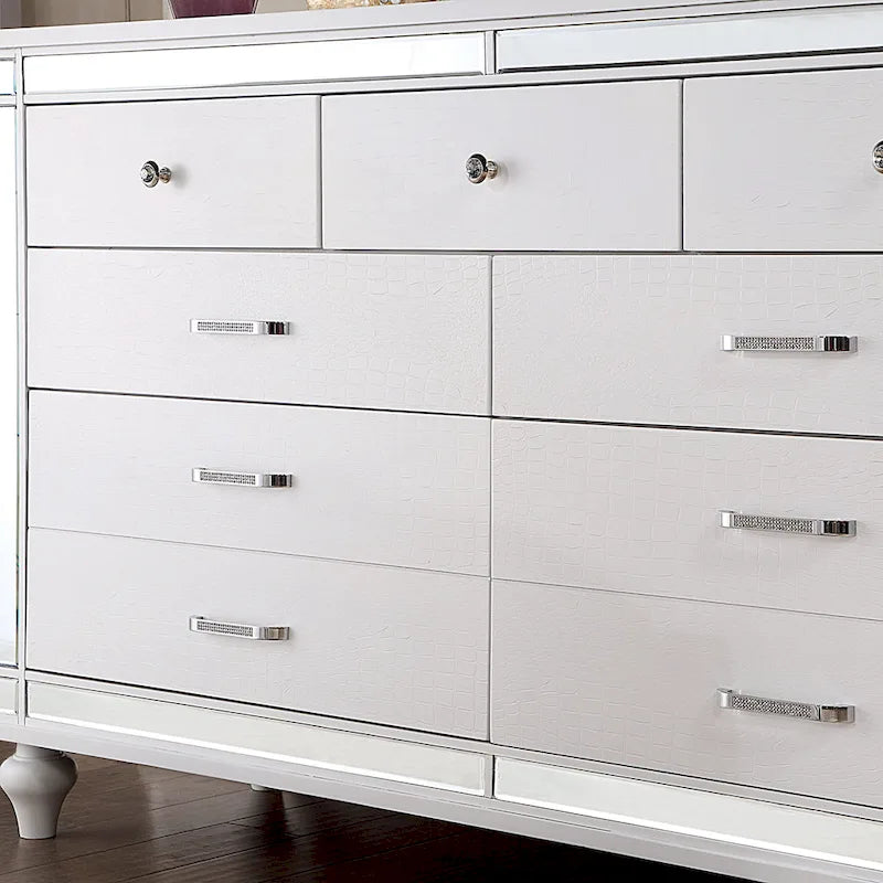 Derc Contemporary 2-piece 7-Drawer Dresser and Mirror Set by Furniture of America