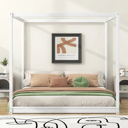 Canopy Platform Bed with Support Legs