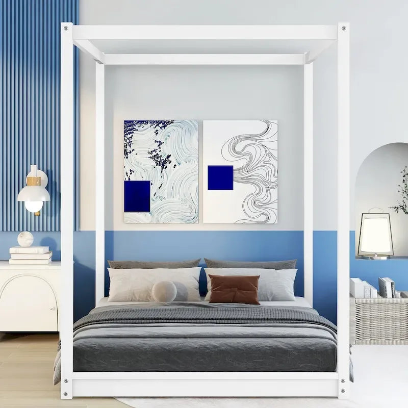 Canopy Platform Bed with Support Legs