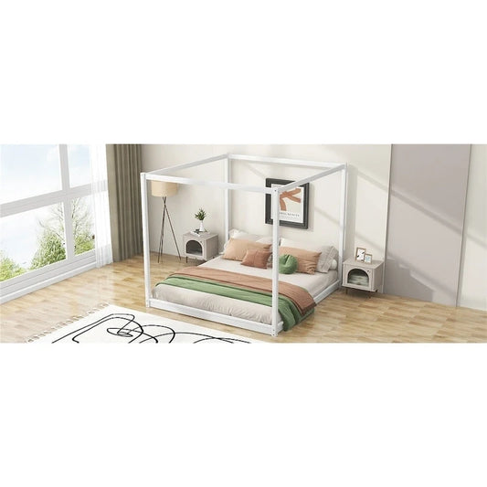Canopy Platform Bed with Support Legs