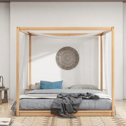 Canopy Platform Bed with Support Legs