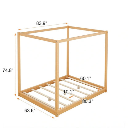 Canopy Platform Bed with Support Legs