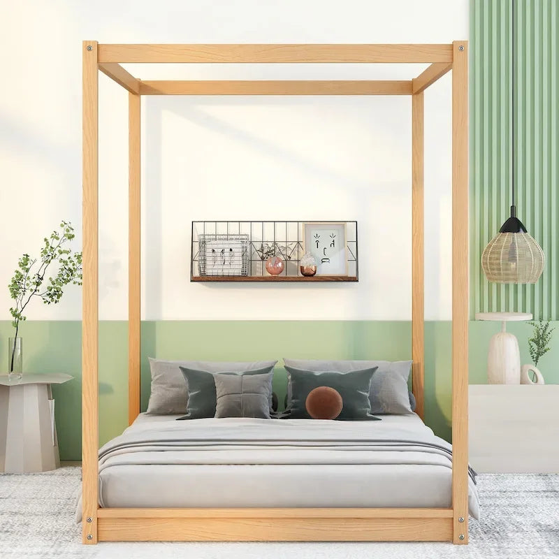 Canopy Platform Bed with Support Legs