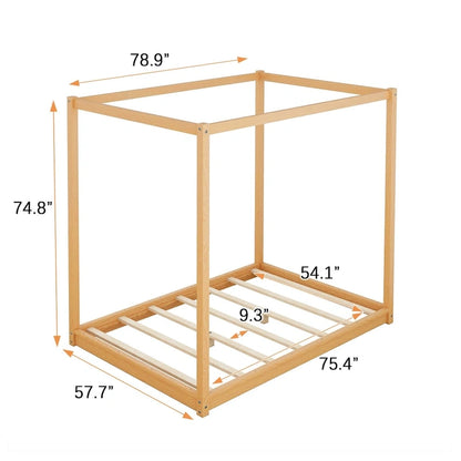 Canopy Platform Bed with Support Legs
