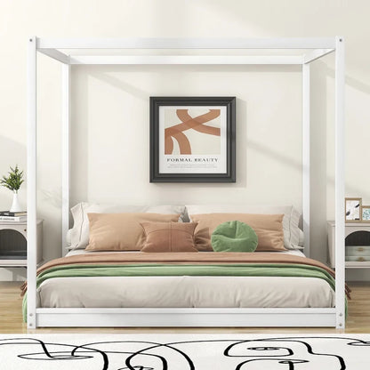 Canopy Platform Bed with Support Legs
