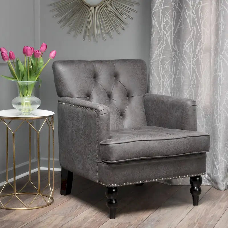 Malone Microfiber Club Chair by Christopher Knight Home - 28.00 L x 29.50 W x 33.50 H