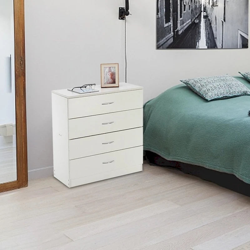 28 Modern Simple 4-Drawer Dresser Black/White