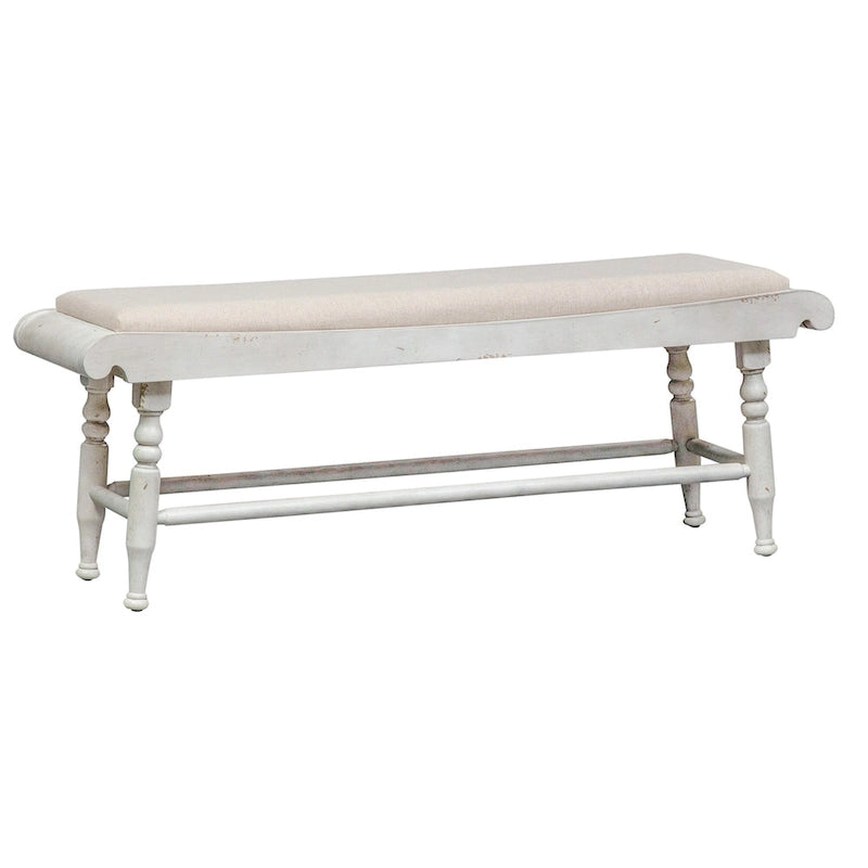 Whitney Antique Linen & Weathered Gray 6 Piece Trestle Table Set