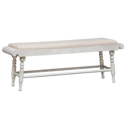 Whitney Antique Linen & Weathered Gray 6 Piece Trestle Table Set