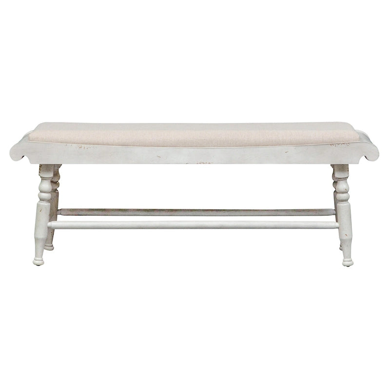 Whitney Antique Linen & Weathered Gray 6 Piece Trestle Table Set