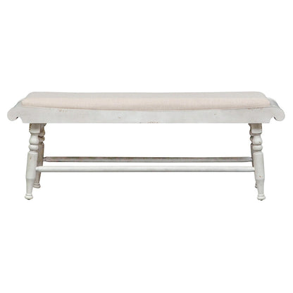 Whitney Antique Linen & Weathered Gray 6 Piece Trestle Table Set