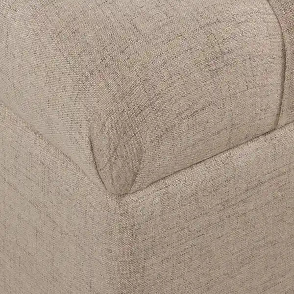 Copper Grove Muir Tan Fabric Button Tufted Storage Bench