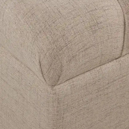 Copper Grove Muir Tan Fabric Button Tufted Storage Bench