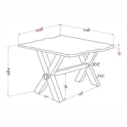 Mav Transitional Walnut 24-inch Solid Wood Side Table by Furniture of America