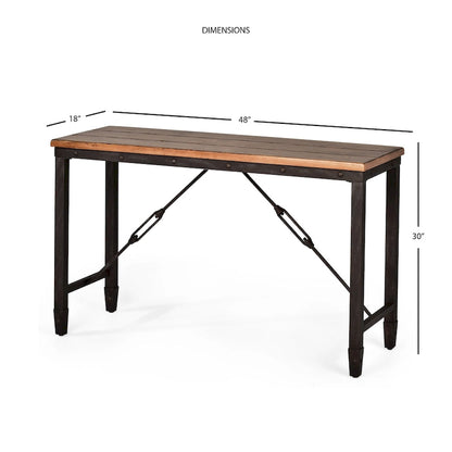 Steve Silver Gatling Natural Industrial Console Table