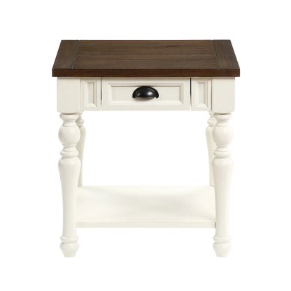 Steve Silver Jillian Ivory and Mocha Wood 3-piece Occasional set