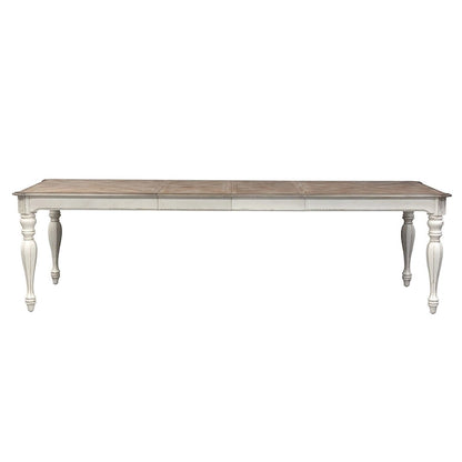 Magnolia Manor Antique White Weathered Bark Rectangular Leg Table - Antique White