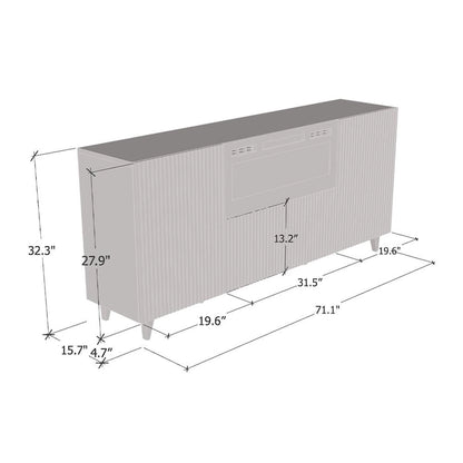 Pafos BL-EF Electric Fireplace 71 Sideboard