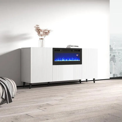Pafos BL-EF Electric Fireplace 71 Sideboard