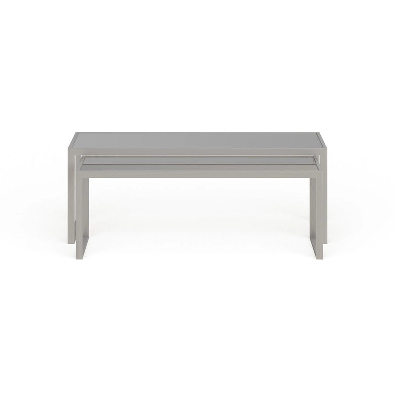 Silver Orchid Goetz Blackened Bronze Nested Coffee Table