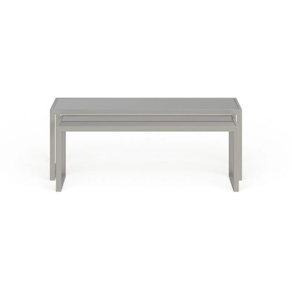 Silver Orchid Goetz Blackened Bronze Nested Coffee Table