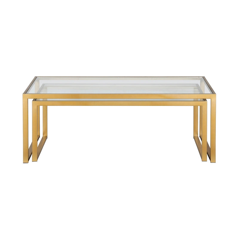 Silver Orchid Goetz Blackened Bronze Nested Coffee Table