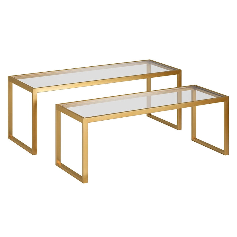Silver Orchid Goetz Blackened Bronze Nested Coffee Table