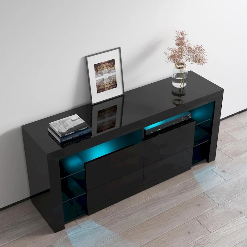 Meble Furniture Minelli Modern 61-inch Glossy TV Stand