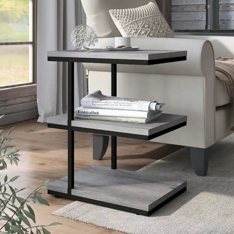 Jolle Contemporary 19-inch Wood 2-Shelf Side Table by Furniture of America