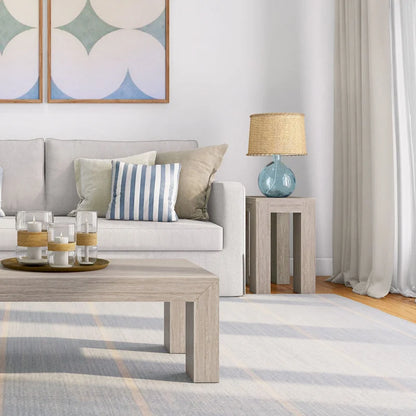 Plank and Beam Modern Rectangular Side Table - 25
