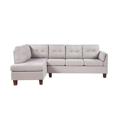 Dalia Linen Modern Sectional Sofa with Left Facing Chaise