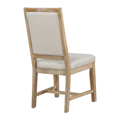 5-Piece Dining Set Extendable Round Table and 4 Upholstered Chairs Farmhouse Dining Set