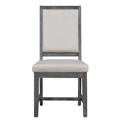 5-Piece Dining Set Extendable Round Table and 4 Upholstered Chairs Farmhouse Dining Set
