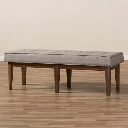 Mid-Century Fabric Button-Tufted Bench by Baxton Studio