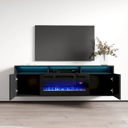 Giza EF Wall Mounted Electric Fireplace Modern 63 TV Stand