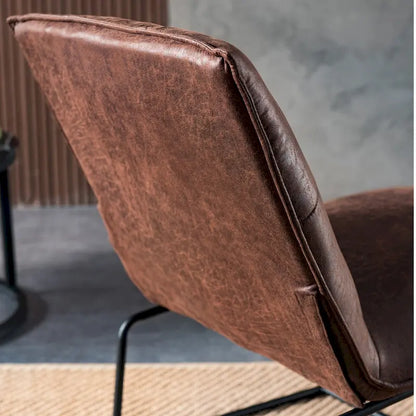 OVIOS Mid-Century Suede Fabric Armless Accent Chair