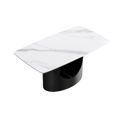 63 inch Modern White Rectangular Dining Table
