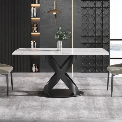 63 inch Modern White Rectangular Dining Table