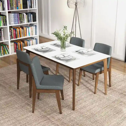 Odessa Mid Century Polyester Blend Dining Chair (Set of 2)