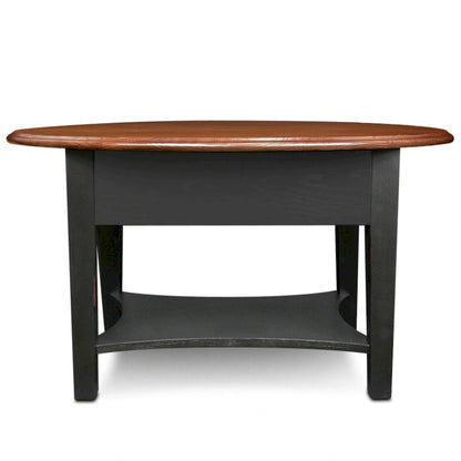 Leick Home One Drawer Oval Coffee Table with Shelf