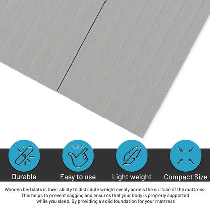 0.75 Vertical Heavy Duty Mattress Support Wooden Slats with Cover.