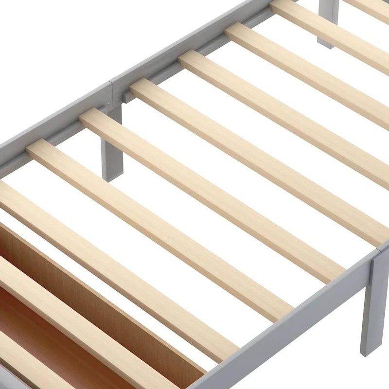 Modern Platform Bed with Under-bed Drawer