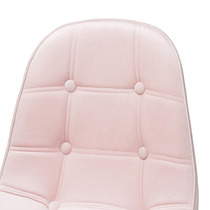 Kabira Contemporary Glam and Luxe Velvet Fabric and Gold Metal Swivel Office chair