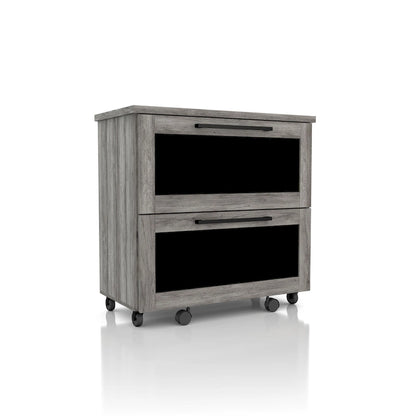 Brett Rustic Grey Oak 2-Drawer File Cabinet by Furniture of America