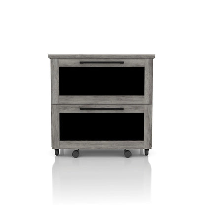 Brett Rustic Grey Oak 2-Drawer File Cabinet by Furniture of America